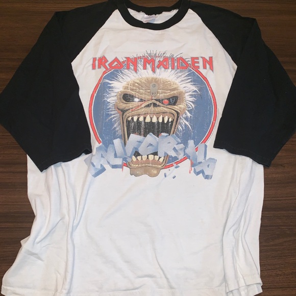 iron maiden baseball tee